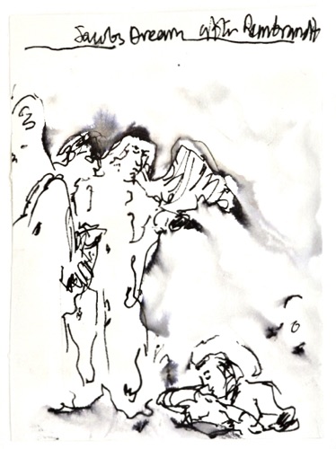 Jacob's Dream after Rembrandt 
19x14cm (image size)
285euros